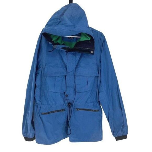 Abercrombie & Fitch Other - Abercrombie & Fitch Mens 1/2 Zip Water Resistant Anorak Hooded Jacket Blue XL